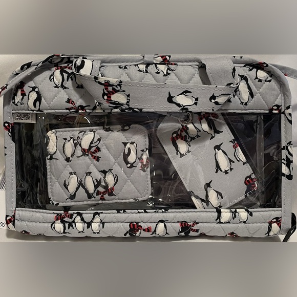 Vera Bradley, playful penguin travel Bag 3 piece set - Picture 8 of 8